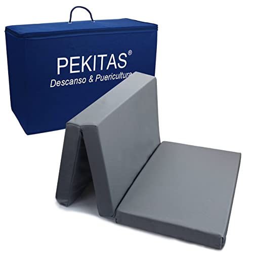 PEKITAS Colchón Cuna De Viaje Plegable 120x60 cm Grosor 6...