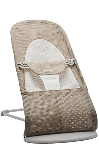 BabyBjörn Hamaca Balance Soft, Malla, Gris arena /Blanco